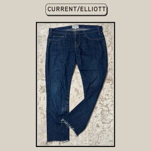 Current/Elliott Boulevard Mid-Rise Cropped Bootcut Frayed Hem Women's Sz. 27
